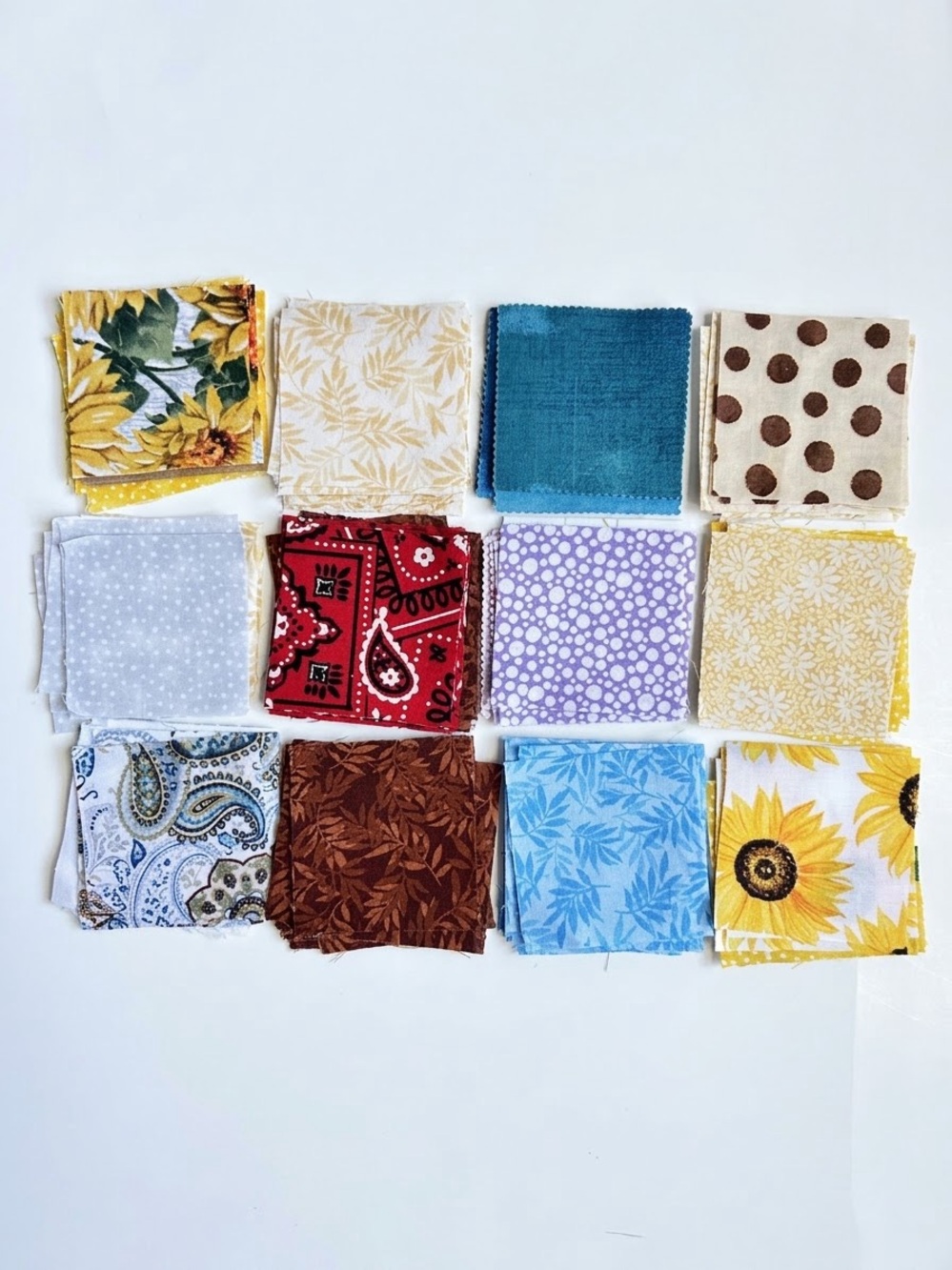Precut Colorful Lot 120 Cotton Scrappy Patchwork Quilting Fabric 2 1/2” Squares